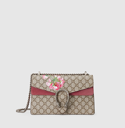 Real Gucci Dionysus Blooms Print Shoulder Bag 400249 Rose